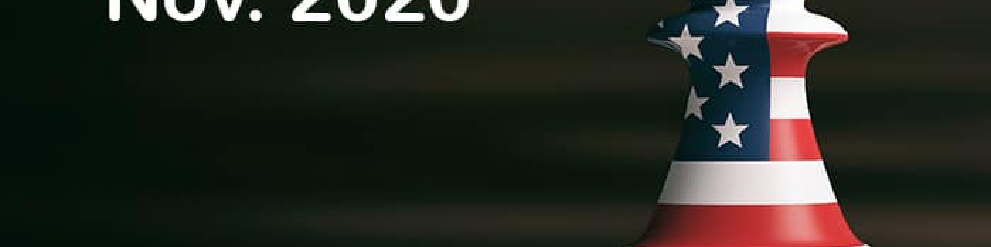 Un échiquier avec le drapeau des USA