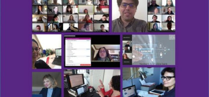 Mosaïque pour présenter les classes virtuelles de NEOMA